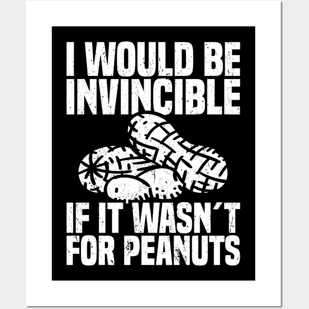 Peanut Allergy Funny Nut Allergy Wall Art by medd.art